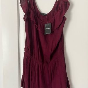 Brand new burgundy romper